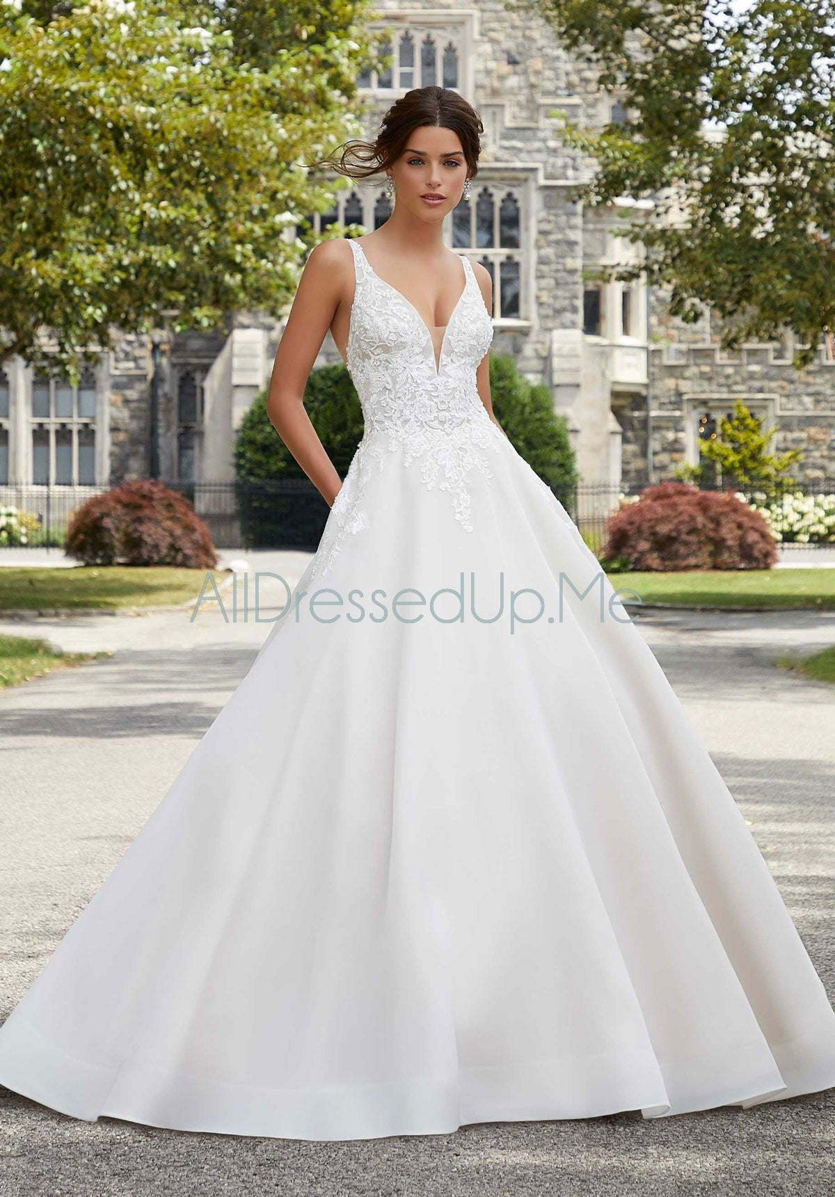 Last Dress In Store; Size: 8, Color: Ivory/Rose | Blu - Sabrina - 5809 - Cheron's Bridal & All Dressed Up Prom - 8 - Wedding Gowns Dresses Chattanooga Hixson Shops Boutiques Tennessee TN Georgia GA MSRP Lowest Prices Sale Discount