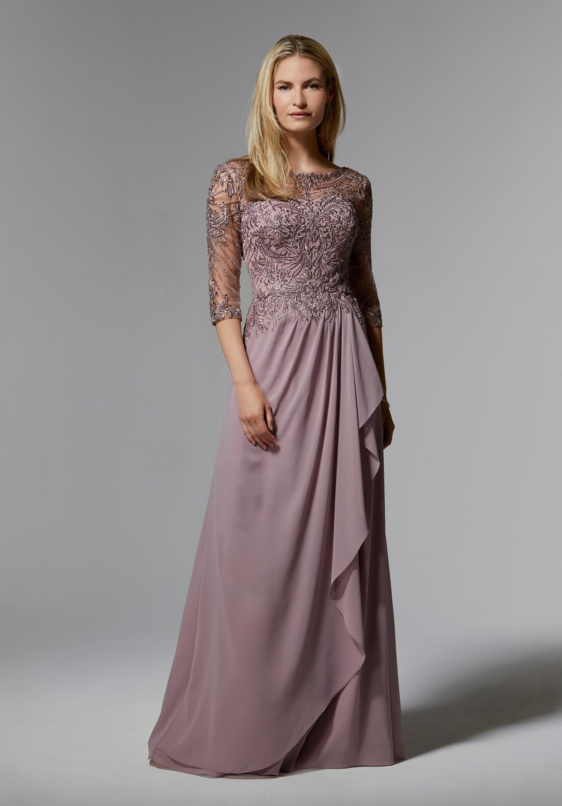 Ashly lace and chiffon coverup Mother of the Bride Dress