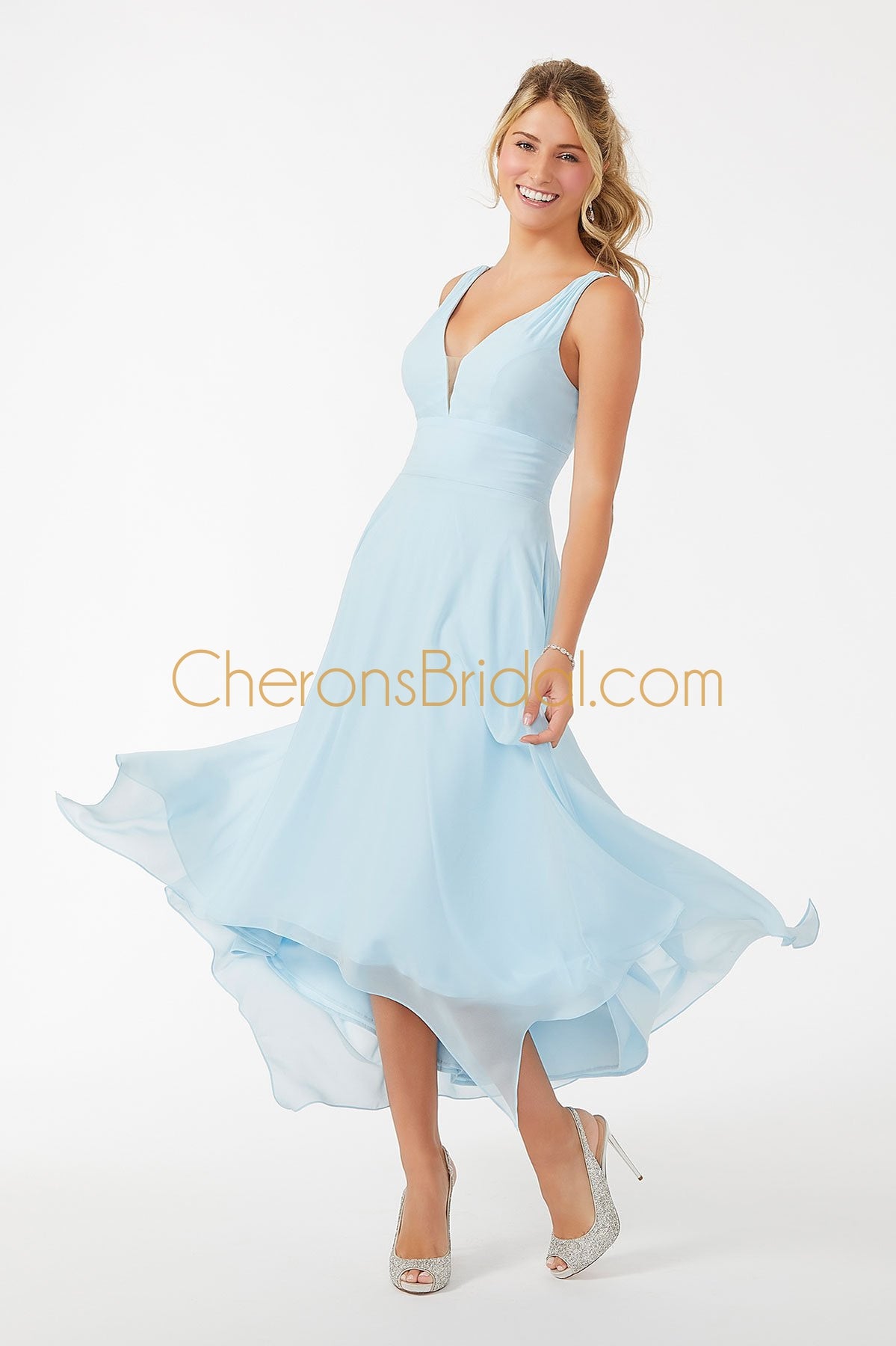 Last 2 Dresses In Store; Sizes: 4 & 6 Colors: Rosewood, Sky | Morilee Bridesmaids - 21701