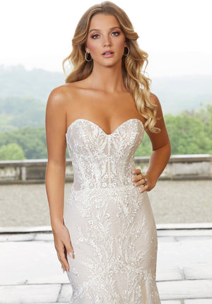 Morilee - 2401 - Dauphine - Cheron's Bridal, Wedding Gown - Morilee Line - - Wedding Gowns Dresses Chattanooga Hixson Shops Boutiques Tennessee TN Georgia GA MSRP Lowest Prices Sale Discount