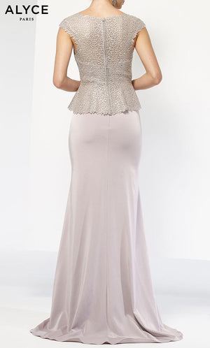Alyce Paris - 27105 - CB/ADU Wedding/Prom Crossover - - Dresses Two Piece Cut Out Sweetheart Halter Low Back High Neck Print Beaded Chiffon Jersey Fitted Sexy Satin Lace Jeweled Sparkle Shimmer Sleeveless Stunning Gorgeous Modest See Through Transparent Glitter Special Occasions Event Chattanooga Hixson Shops Boutiques Tennessee TN Georgia GA MSRP Lowest Prices Sale Discount