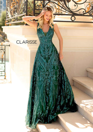 Clarisse Couture - 5105 - All Dressed Up, Prom/Party Dress - - Dresses Two Piece Cut Out Sweetheart Halter Low Back High Neck Print Beaded Chiffon Jersey Fitted Sexy Satin Lace Jeweled Sparkle Shimmer Sleeveless Stunning Gorgeous Modest See Through Transparent Glitter Special Occasions Event Chattanooga Hixson Shops Boutiques Tennessee TN Georgia GA MSRP Lowest Prices Sale Discount