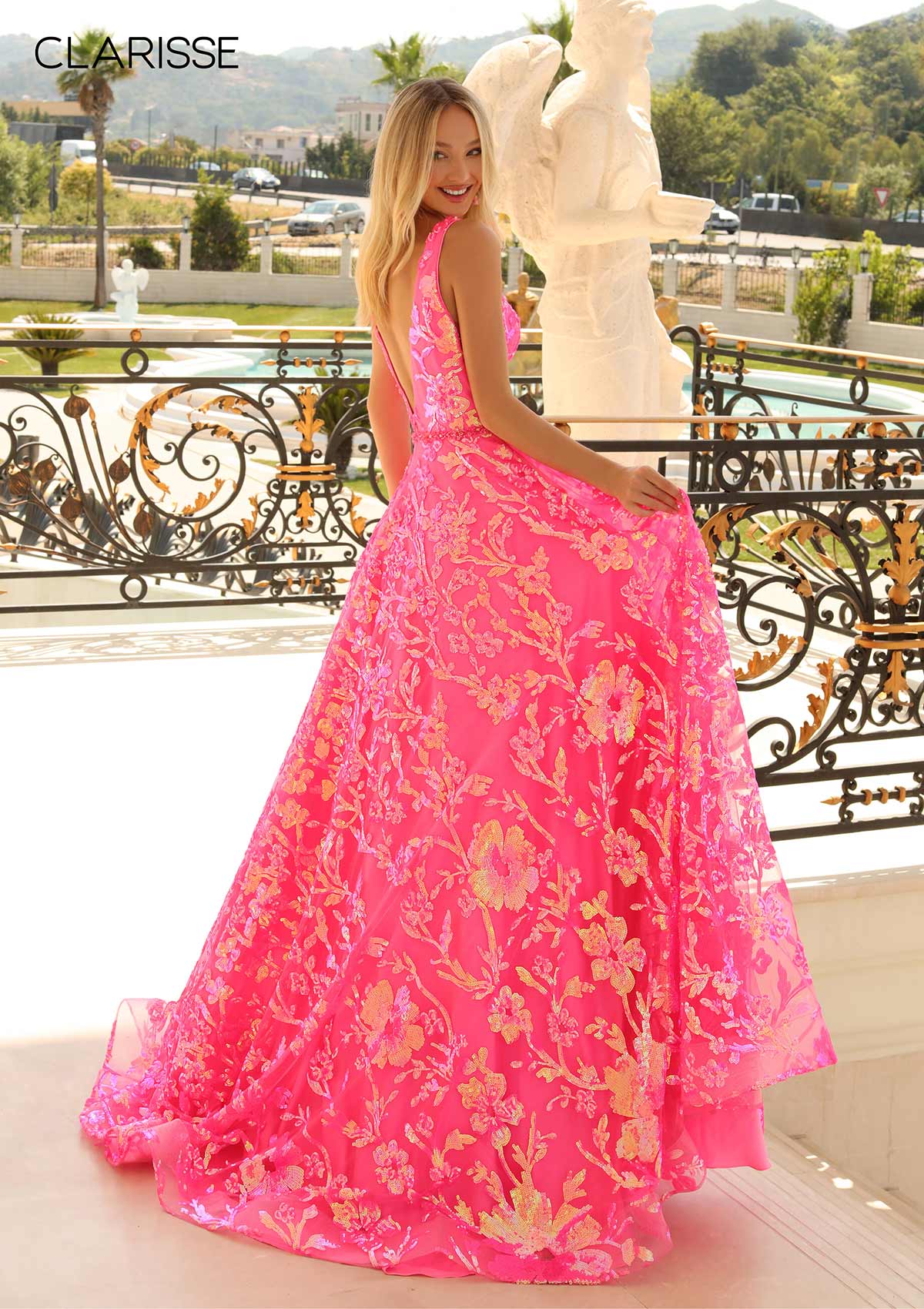 Clarisse - 810458 - All Dressed Up, Prom/Party Dress - 00 - Dresses Two Piece Cut Out Sweetheart Halter Low Back High Neck Print Beaded Chiffon Jersey Fitted Sexy Satin Lace Jeweled Sparkle Shimmer Sleeveless Stunning Gorgeous Modest See Through Transparent Glitter Special Occasions Event Chattanooga Hixson Shops Boutiques Tennessee TN Georgia GA MSRP Lowest Prices Sale Discount