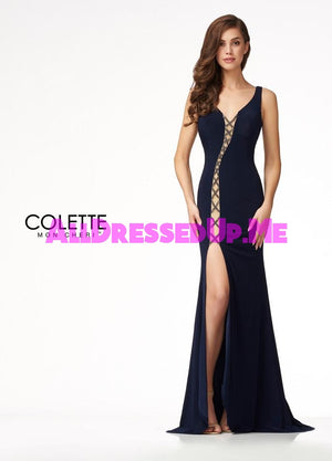Colette - CL18287 - All Dressed Up, Prom Dress - - Dresses Two Piece Cut Out Sweetheart Halter Low Back High Neck Print Beaded Chiffon Jersey Fitted Sexy Satin Lace Jeweled Sparkle Shimmer Sleeveless Stunning Gorgeous Modest See Through Transparent Glitter Special Occasions Event Chattanooga Hixson Shops Boutiques Tennessee TN Georgia GA MSRP Lowest Prices Sale Discount