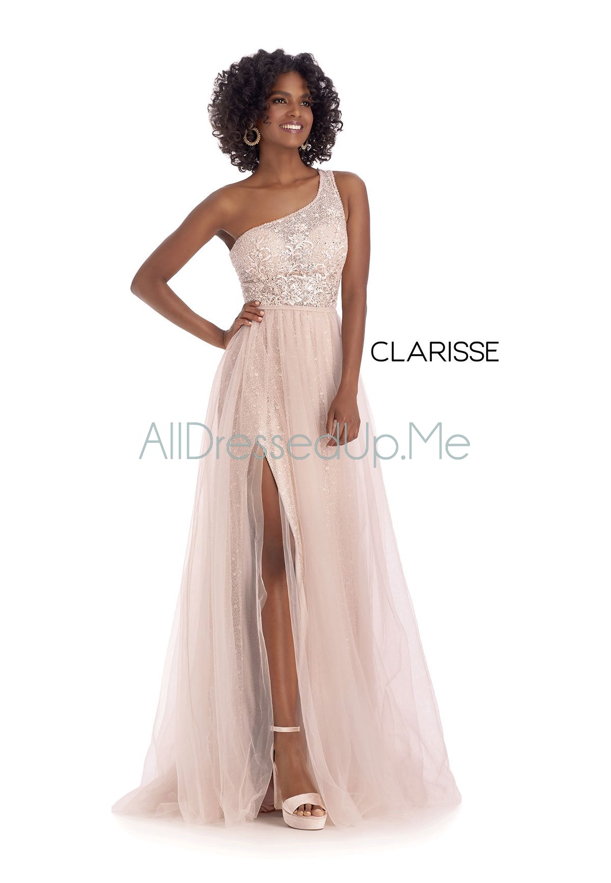 Last Dress In Store; Size: 6 Color: Dusty Rose | Clarisse Couture - 5118 - 6 - Dresses Two Piece Cut Out Sweetheart Halter Low Back High Neck Print Beaded Chiffon Jersey Fitted Sexy Satin Lace Jeweled Sparkle Shimmer Sleeveless Stunning Gorgeous Modest See Through Transparent Glitter Special Occasions Event Chattanooga Hixson Shops Boutiques Tennessee TN Georgia GA MSRP Lowest Prices Sale Discount