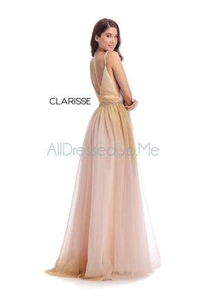 Clarisse - 8121 - All Dressed Up, Prom/Party Dress - - Dresses Two Piece Cut Out Sweetheart Halter Low Back High Neck Print Beaded Chiffon Jersey Fitted Sexy Satin Lace Jeweled Sparkle Shimmer Sleeveless Stunning Gorgeous Modest See Through Transparent Glitter Special Occasions Event Chattanooga Hixson Shops Boutiques Tennessee TN Georgia GA MSRP Lowest Prices Sale Discount