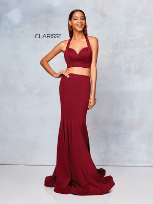 Clarisse - 3773 - All Dressed Up, Prom/Party Dress - 2 - Dresses Two Piece Cut Out Sweetheart Halter Low Back High Neck Print Beaded Chiffon Jersey Fitted Sexy Satin Lace Jeweled Sparkle Shimmer Sleeveless Stunning Gorgeous Modest See Through Transparent Glitter Special Occasions Event Chattanooga Hixson Shops Boutiques Tennessee TN Georgia GA MSRP Lowest Prices Sale Discount