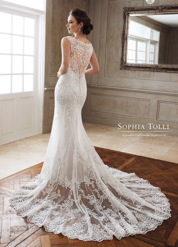 Last Dress In Store; Size: 8, Color: Ivory/Sand | Sophia Tolli - Iona-Marie - Y11896 - Cheron's Bridal & All Dressed Up Prom - 8 - Wedding Gowns Dresses Chattanooga Hixson Shops Boutiques Tennessee TN Georgia GA MSRP Lowest Prices Sale Discount